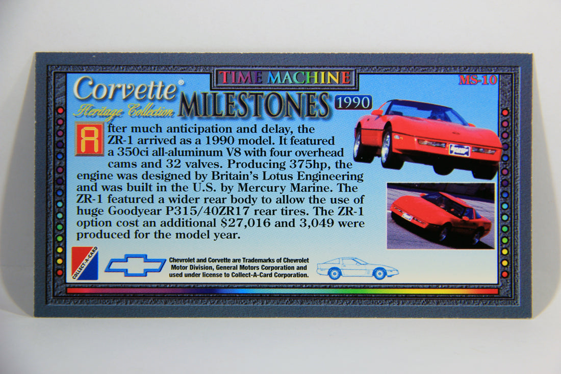 Corvette Heritage Collection 1996 Milestones Time Machine Foil Card #MS-10 - 1990 L016227