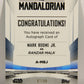 SW The Mandalorian Beskar Edition Ranzar Malk Signed Green Refractor #87/99 ENG L016228