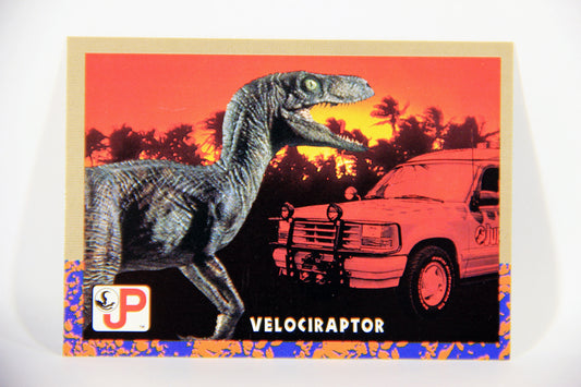 Jurassic Park 1993 Trading Card #5 Velociraptor ENG Topps L016256