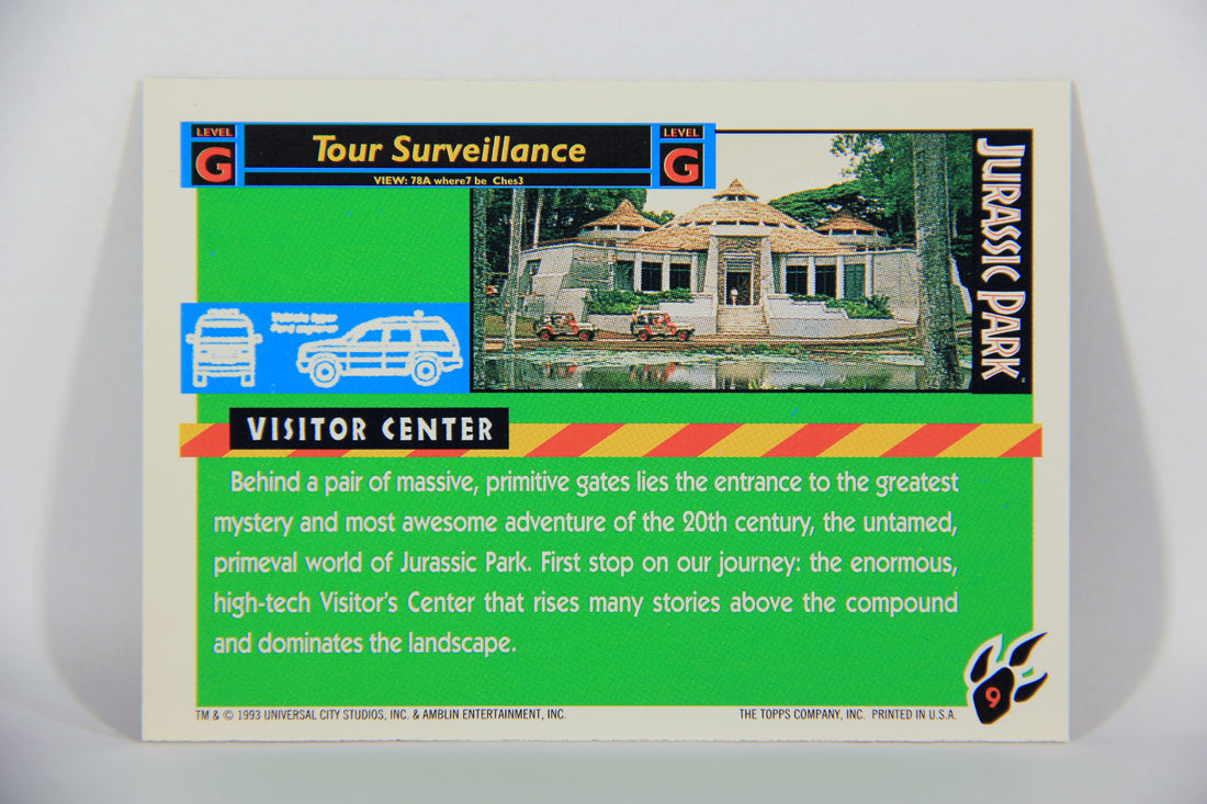 Jurassic Park 1993 Trading Card #9 Visitor Center - The Main Gate ENG Topps L016260