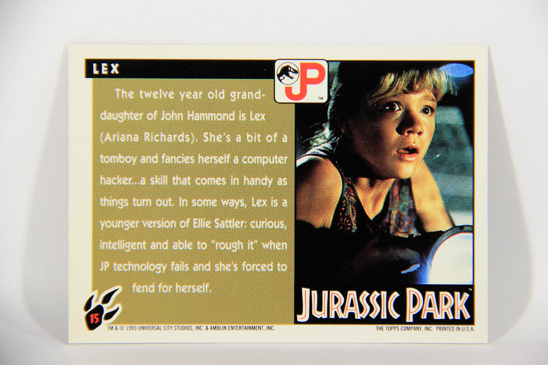 Jurassic Park 1993 Trading Card #15 Lex ENG Topps L016266