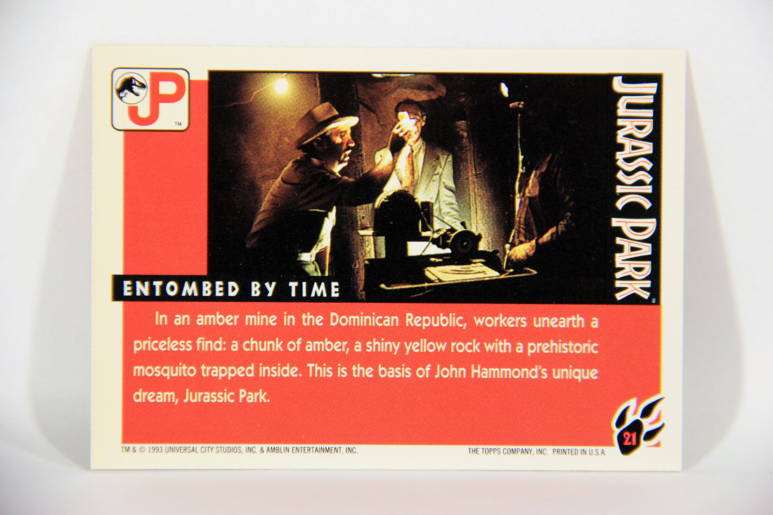 Jurassic Park 1993 Trading Card #21 Entombed By Time ENG Topps L016272