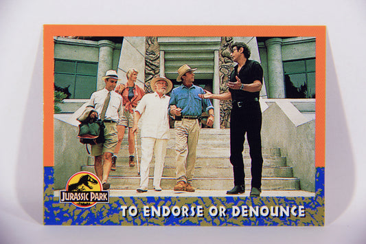 Jurassic Park 1993 Trading Card #23 To Endorse Or Denounce ENG Topps L016274