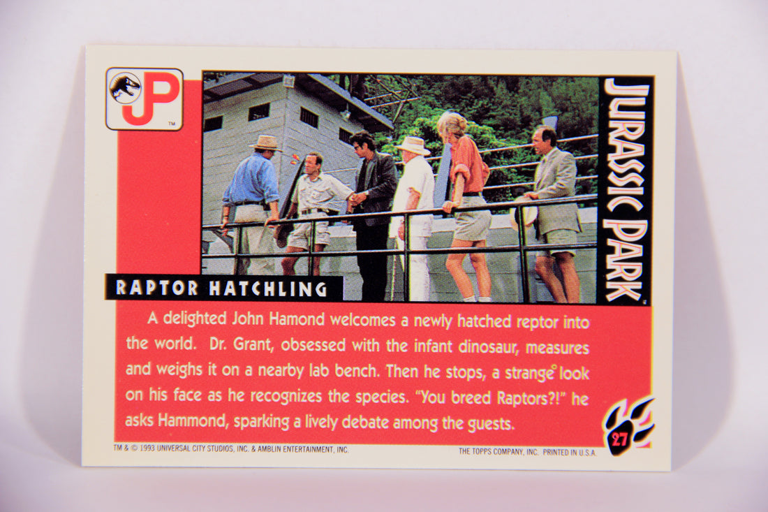 Jurassic Park 1993 Trading Card #27 Raptor Hatchling ENG Topps L016278