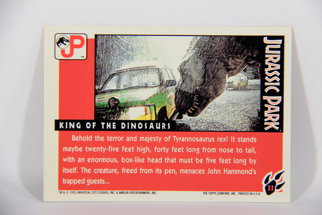 Jurassic Park 1993 Trading Card #33 King Of The Dinosaurs ENG Topps L016284