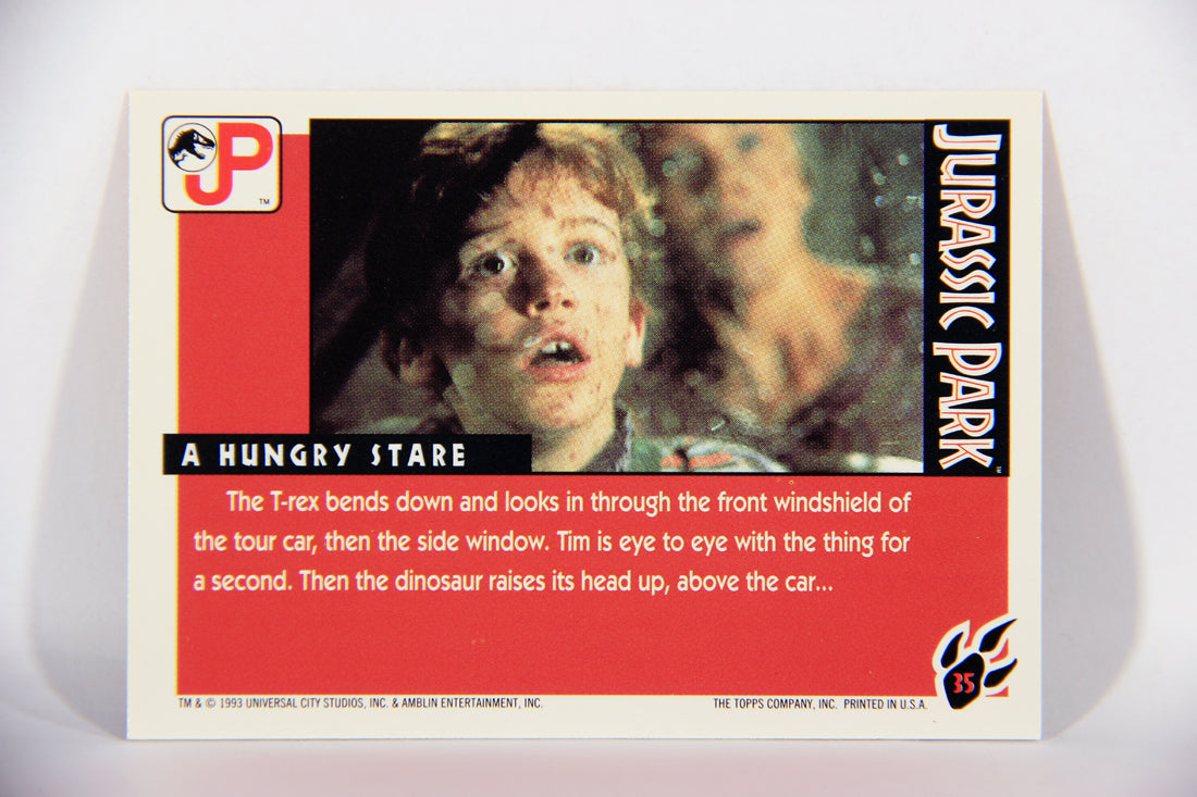 Jurassic Park 1993 Trading Card #35 A Hungry Stare ENG Topps L016286