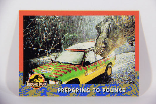 Jurassic Park 1993 Trading Card #37 Preparing To Pounce ENG Topps L016288