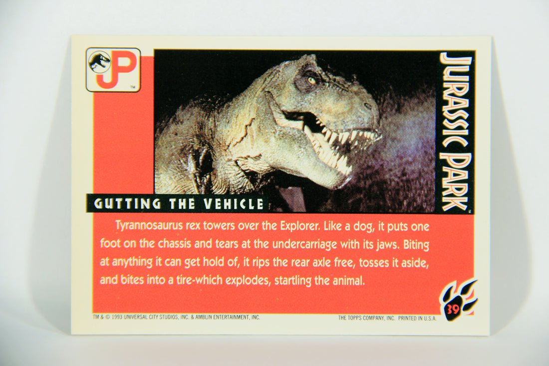 Jurassic Park 1993 Trading Card #39 Gutting The Vehicle ENG Topps L016290