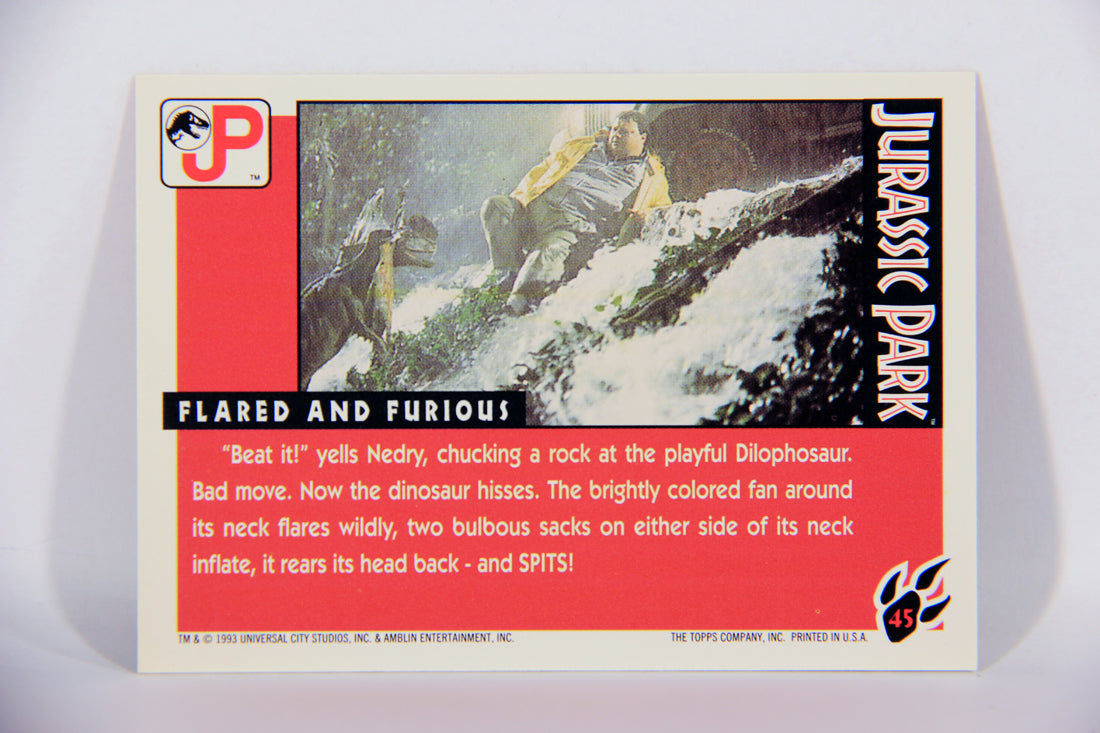 Jurassic Park 1993 Trading Card #45 Flared And Furious ENG Topps L016296