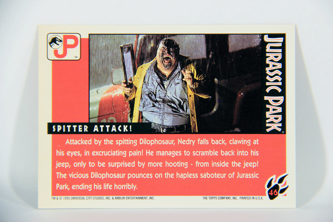 Jurassic Park 1993 Trading Card #46 Spitter Attack ENG Topps L016297