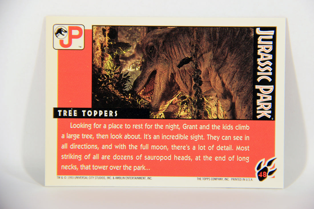 Jurassic Park 1993 Trading Card #48 Tree Toppers ENG Topps L016299