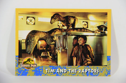 Jurassic Park 1993 Trading Card #58 Tim And The Raptors ENG Topps L016309