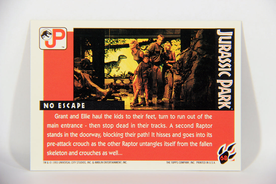 Jurassic Park 1993 Trading Card #68 No Escape ENG Topps L016319