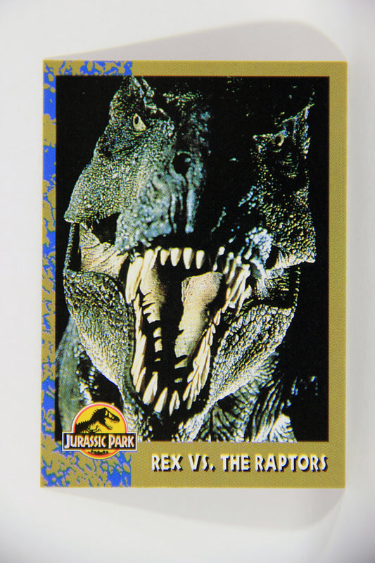 Jurassic Park 1993 Trading Card #69 Rex Vs. The Raptors ENG Topps L016320
