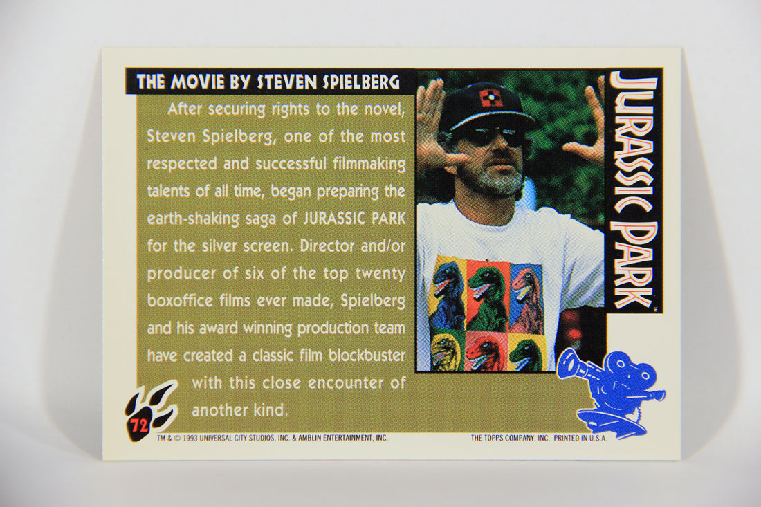 Jurassic Park 1993 Trading Card #72 The Movie By Steven Spielberg ENG Topps L016323