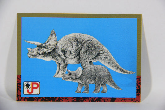 Jurassic Park 1993 Trading Card #81 Triceratops ENG Topps Artwork L016332