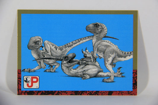 Jurassic Park 1993 Trading Card #86 Raptor Babies ENG Topps Artwork L016337
