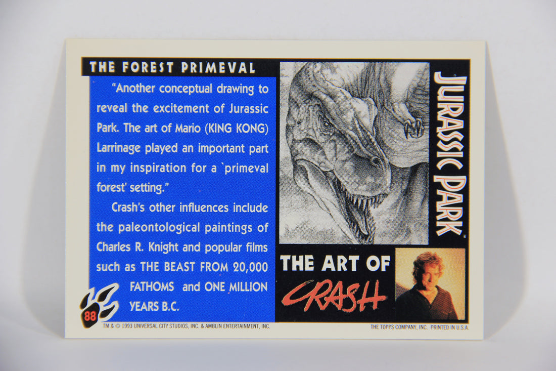 Jurassic Park 1993 Trading Card #88 The Forest Primeval ENG Topps Artwork L016339