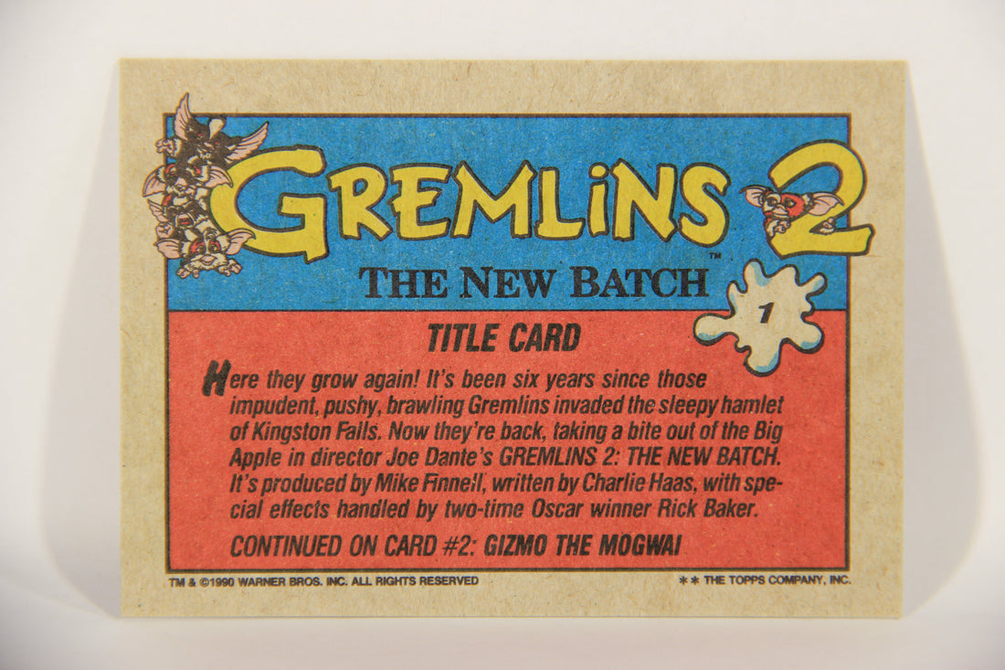 Gremlins 2 The New Batch 1990 Trading Card #1 Gremlins 2 The New Batch ENG L016340
