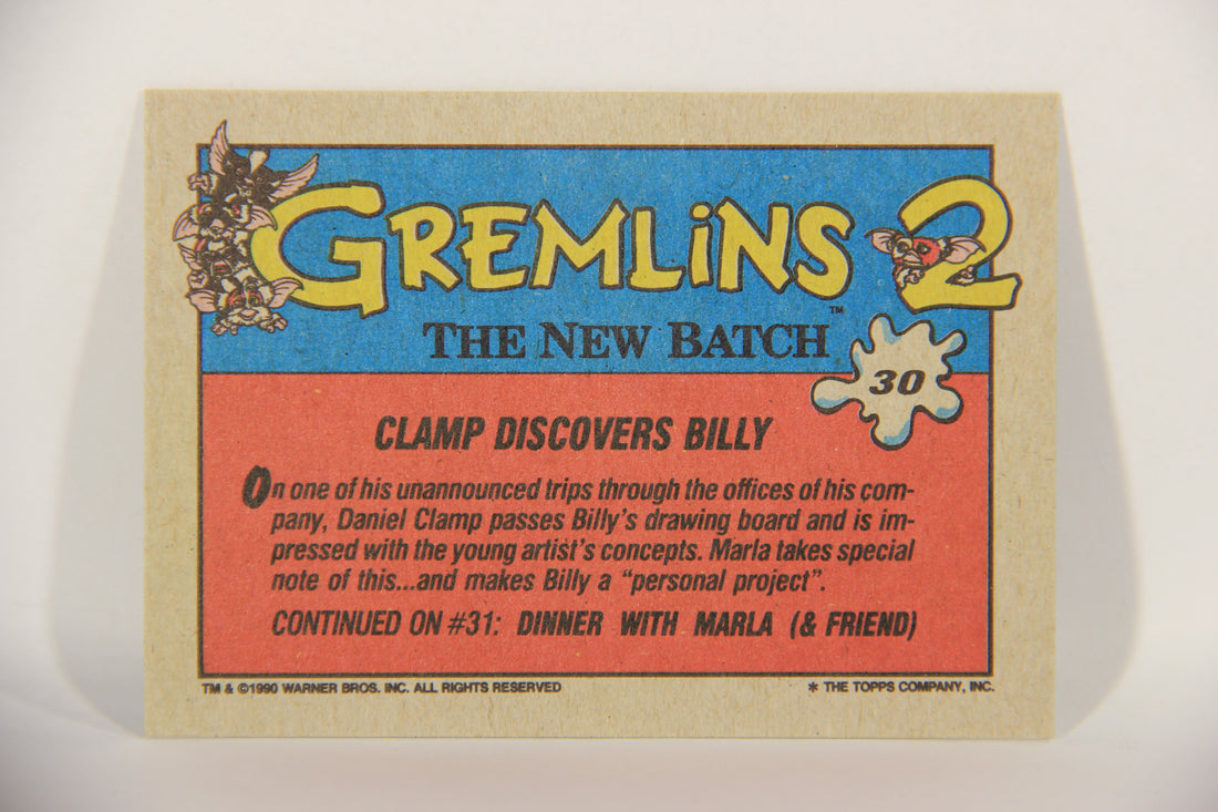 Gremlins 2 The New Batch 1990 Trading Card #30 Clamp Discovers Billy ENG L016369