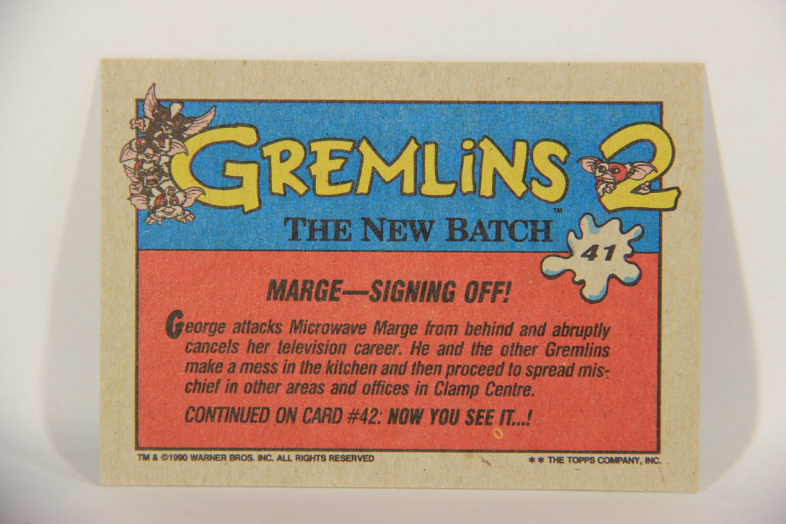 Gremlins 2 The New Batch 1990 Trading Card #41 Marge - Signing Off ENG L016380