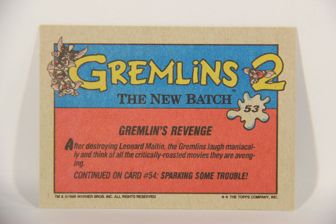 Gremlins 2 The New Batch 1990 Trading Card #53 Gremlin's Revenge ENG L016392