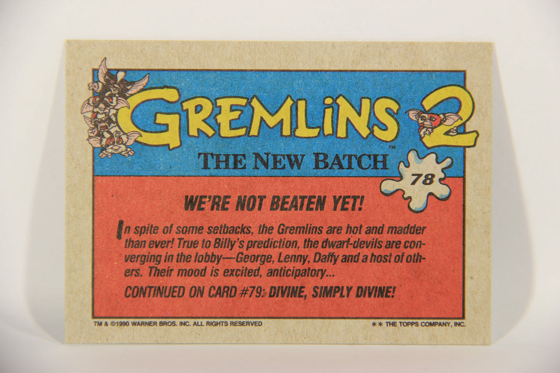 Gremlins 2 The New Batch 1990 Trading Card #78 We're Not Beaten Yet ENG L016416