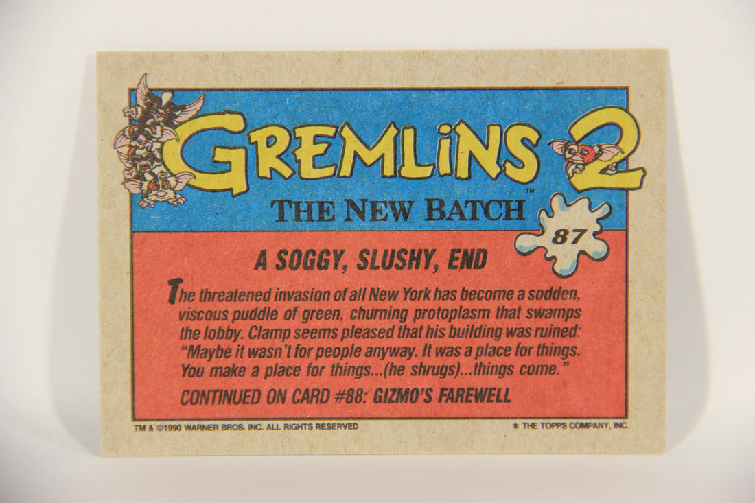 Gremlins 2 The New Batch 1990 Trading Card #87 A Soggy Slushy End ENG L016425