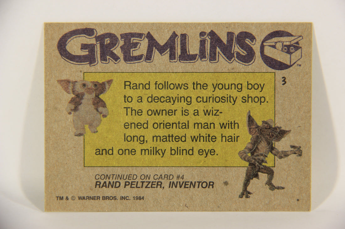 Gremlins 1984 Trading Card #3 The Old Oriental Man ENG Topps L016429