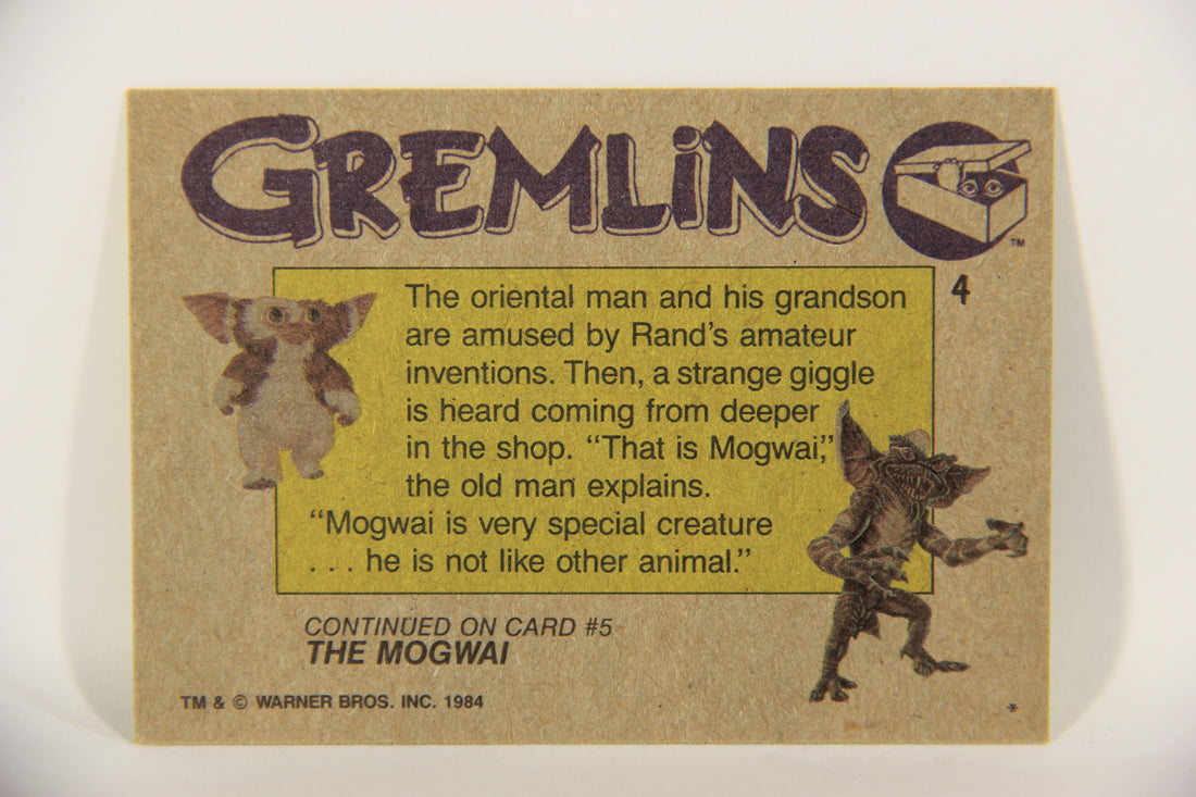 Gremlins 1984 Trading Card #4 Rand Peltzer Inventor ENG Topps L016430