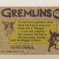 Gremlins 1984 Trading Card #5 The Mogwai ENG Topps L016431