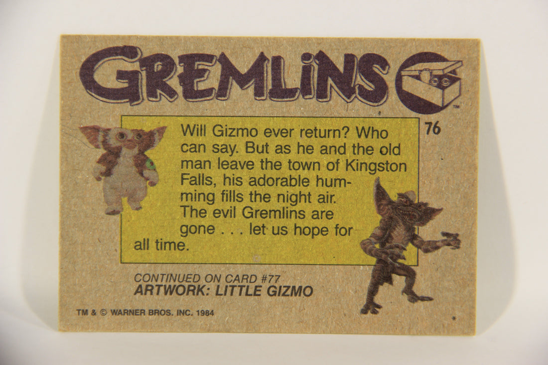 Gremlins 1984 Trading Card #76 Goodbye Gizmo ENG Topps L016502