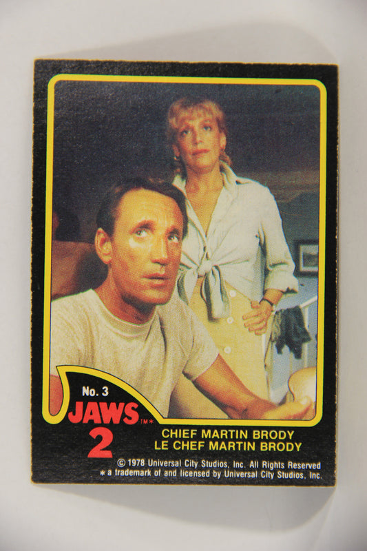 Jaws 2 - 1978 Trading Card #3 Chief Martin Brody FR-ENG Canada O-Pee-Chee L016511