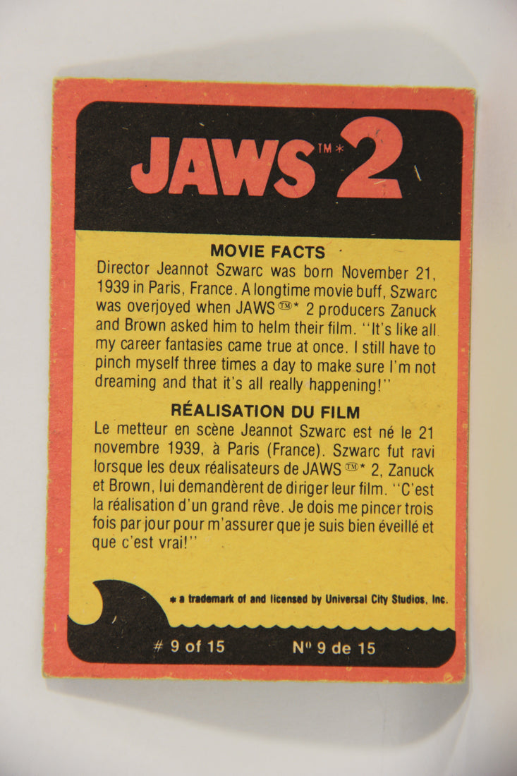 Jaws 2 - 1978 Trading Card #6 Demolishing A Boat FR-ENG Canada O-Pee-Chee L016514