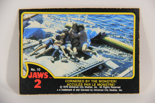 Jaws 2 - 1978 Trading Card #10 Cornered By The Monster FR-ENG Canada OPC L016518