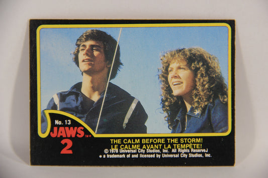 Jaws 2 - 1978 Trading Card #13 The Calm Before The Storm FR-ENG Canada OPC L016521