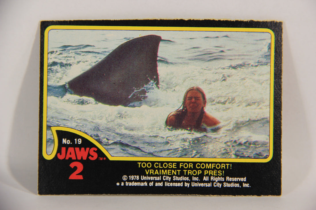 Jaws 2 - 1978 Trading Card #19 Too Close For Comfort FR-ENG Canada OPC L016527