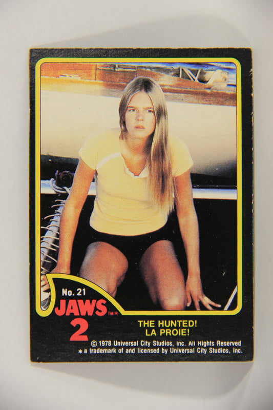 Jaws 2 - 1978 Trading Card #21 The Hunted FR-ENG Canada O-Pee-Chee L016529
