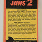 Jaws 2 - 1978 Trading Card #23 The Devil From The Deep FR-ENG Canada OPC L016531