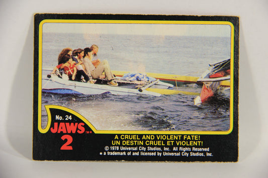 Jaws 2 - 1978 Trading Card #24 A Cruel And Violent Fate FR-ENG Canada OPC L016532