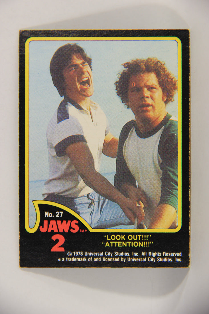 Jaws 2 - 1978 Trading Card #27 Look Out FR-ENG Canada O-Pee-Chee L016535