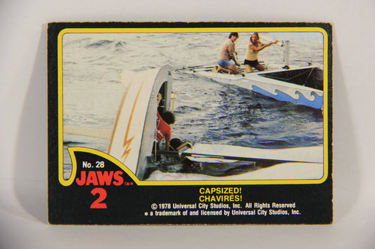 Jaws 2 - 1978 Trading Card #28 Capsized FR-ENG Canada O-Pee-Chee L016536