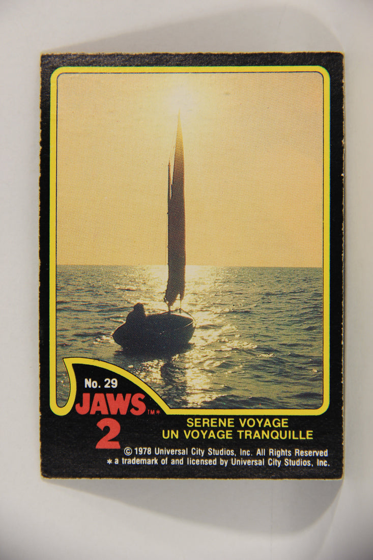 Jaws 2 - 1978 Trading Card #29 Serene Voyage FR-ENG Canada O-Pee-Chee L016537