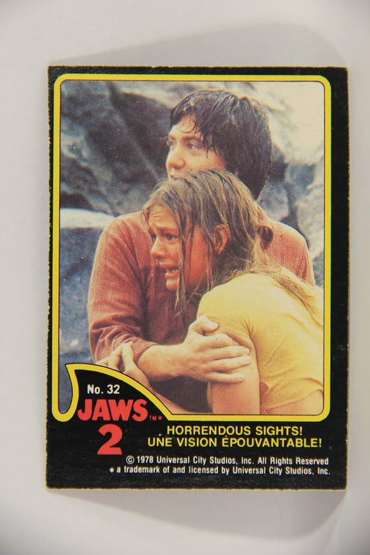 Jaws 2 - 1978 Trading Card #32 Horrendous Sights FR-ENG Canada OPC L016540