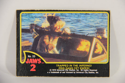 Jaws 2 - 1978 Trading Card #33 Trapped In The Inferno FR-ENG Canada OPC L016541