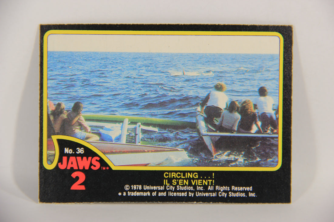 Jaws 2 - 1978 Trading Card #36 Circling FR-ENG Canada O-Pee-Chee L016544