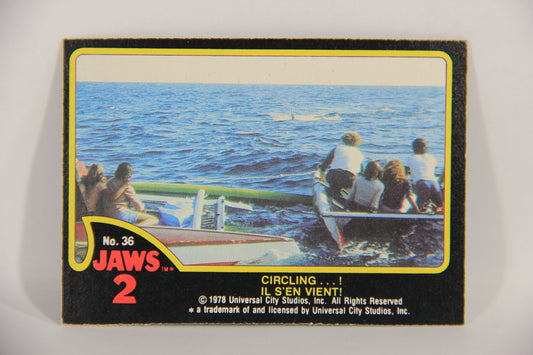 Jaws 2 - 1978 Trading Card #36 Circling FR-ENG Canada O-Pee-Chee L016544