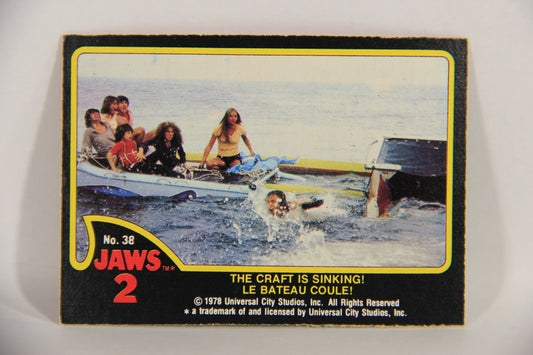 Jaws 2 - 1978 Trading Card #38 The Craft Is Sinking FR-ENG Canada OPC L016546