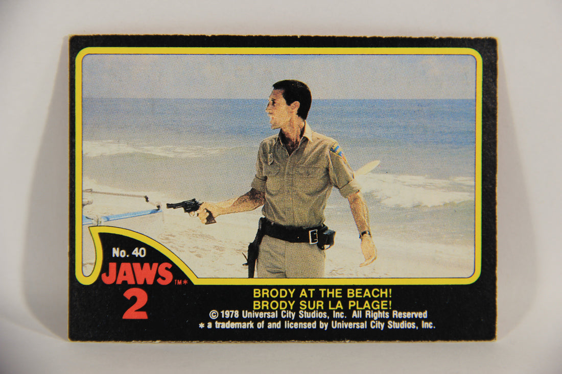 Jaws 2 - 1978 Trading Card #40 Brody At The Beach FR-ENG Canada OPC L016548