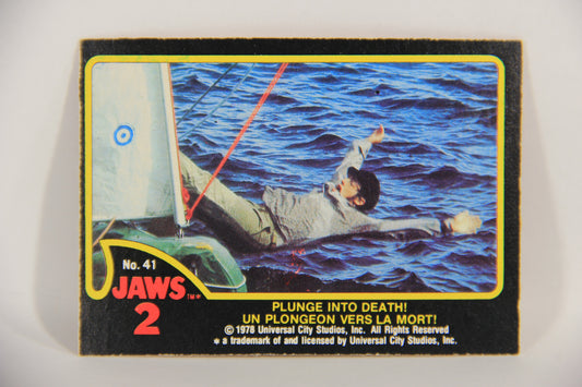 Jaws 2 - 1978 Trading Card #41 Plunge Into Death FR-ENG Canada OPC L016549